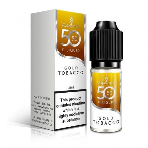 Gold Tobacco E Liquid - 50/50 Series (10ml)