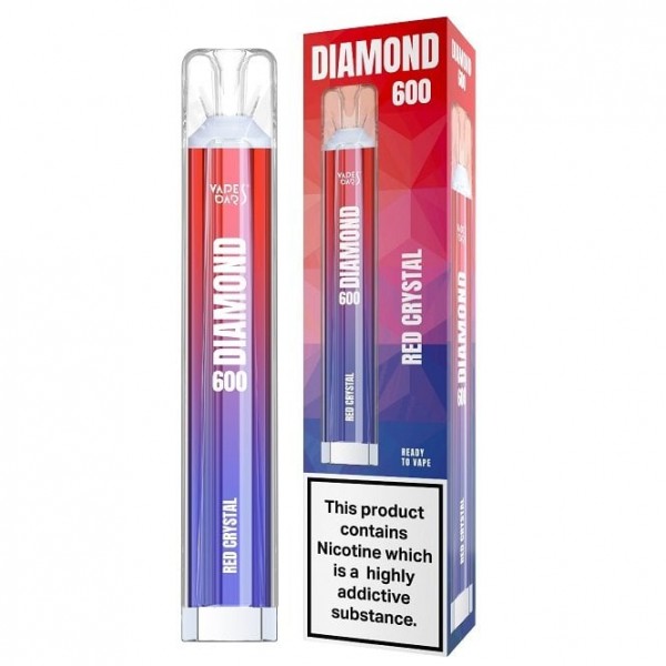 Red Crystal Disposable Vape Pen - Diamond 600 Series (2ml)