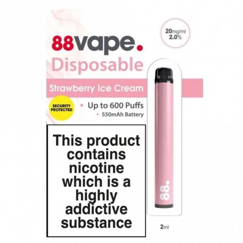 Strawberry Ice Cream Disposable Vape Pen (2ml...