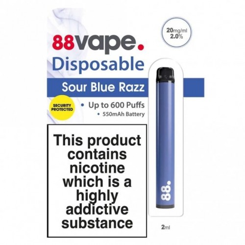 Sour Blue Razz Disposable Vape Pen (2ml)