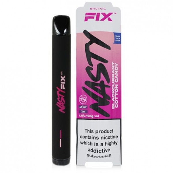 Blackcurrant Cotton Candy Disposable Vape - Nasty Fix Series (2ml)