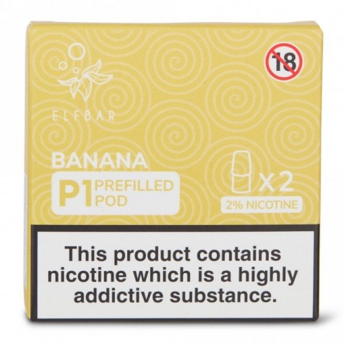 Banana Mate P1 Nic Salt E Liquid Pods (2 x 2m...