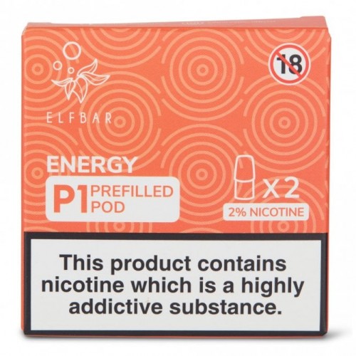 Energy Mate P1 Nic Salt E Liquid Pods (2 x 2m...