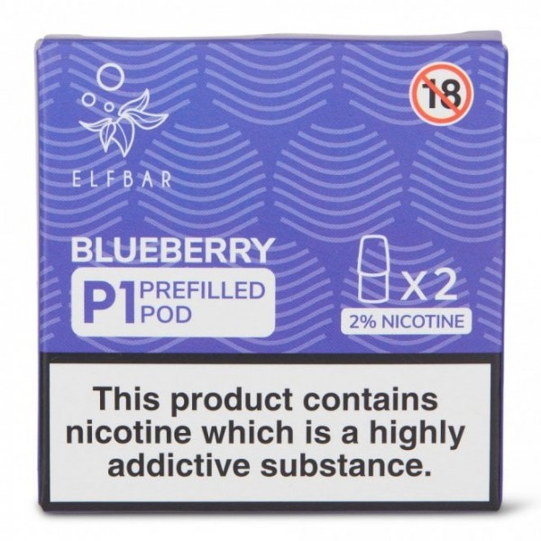 Blueberry Mate P1 Nic Salt E Liquid Pods (2 x 2ml)