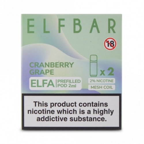 Cranberry Grape Nic Salt E Liquid Pods - Elfa...