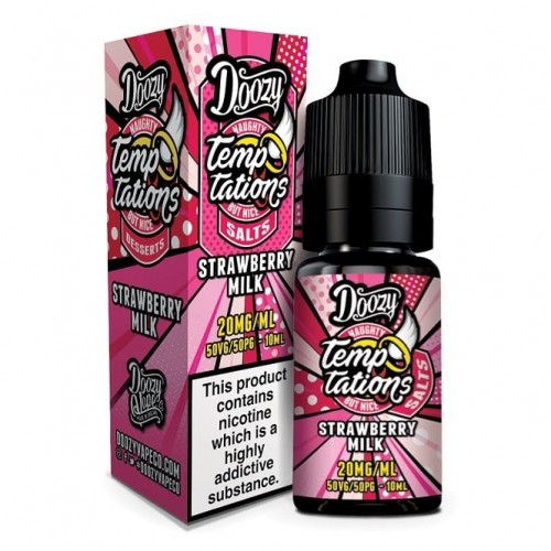 Strawberry Milk Nic Salt E Liquid - Doozy Tem...