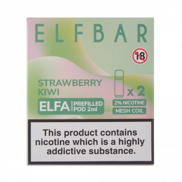 Strawberry Kiwi Nic Salt E Liquid Pods - Elfa Series (2 x 2ml)